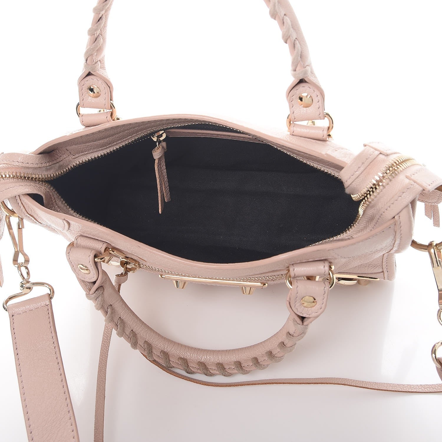 Balenciaga Chevre Gold Metallic Edge Hardware Mini City Rose Aubepine Bois de Rose 5 of 9