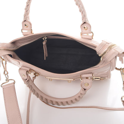 Balenciaga Chevre Gold Metallic Edge Hardware Mini City Rose Aubepine Bois de Rose 5 of 9