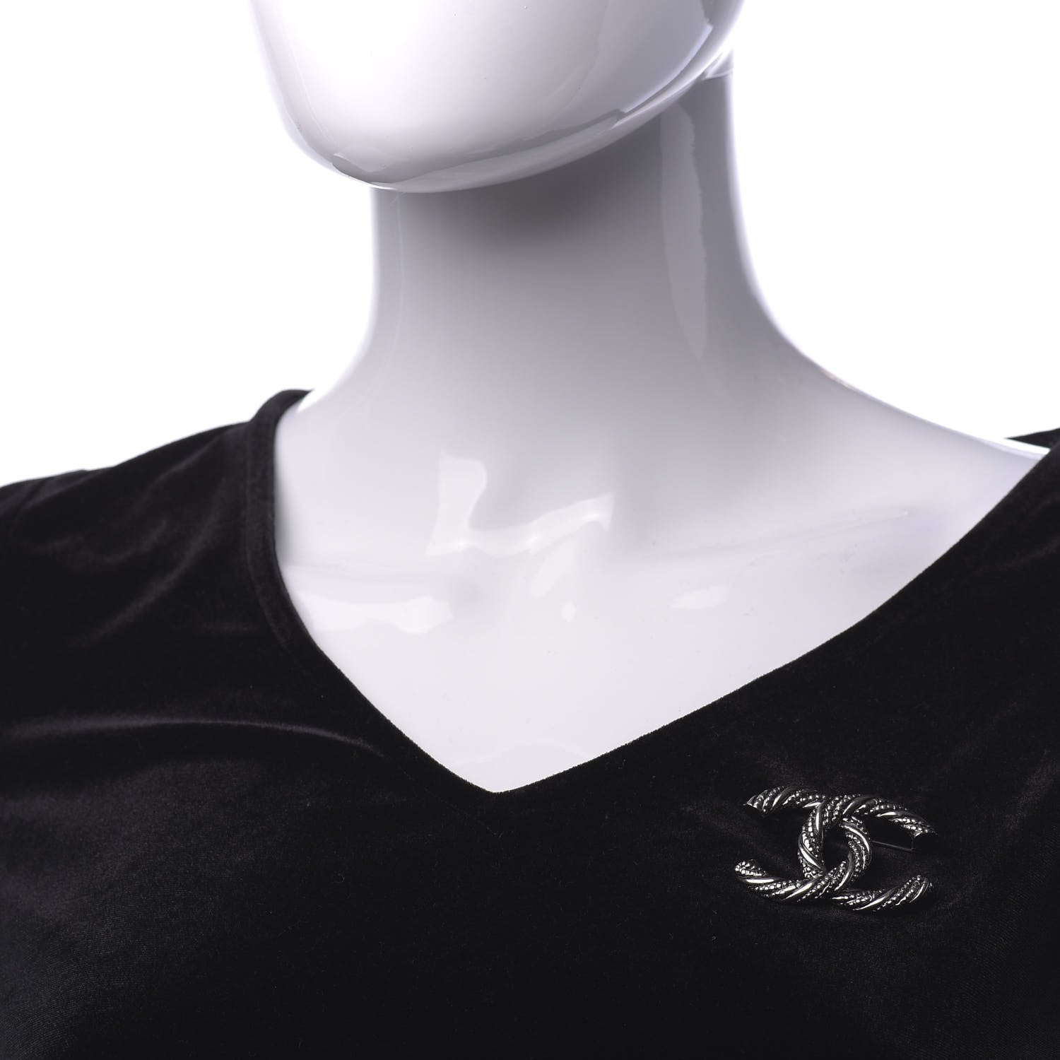 Chanel Ruthenium Twisted CC Brooch 2 of 4