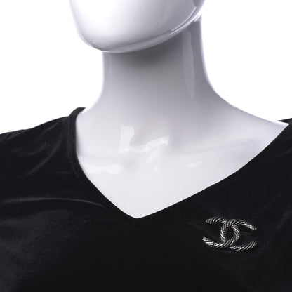 Chanel Ruthenium Twisted CC Brooch 2 of 4
