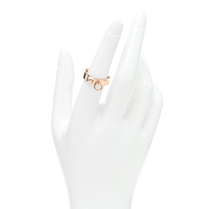 Hermes 18K Rose Gold PM Collier De Chien Ring 54 7 2 of 4
