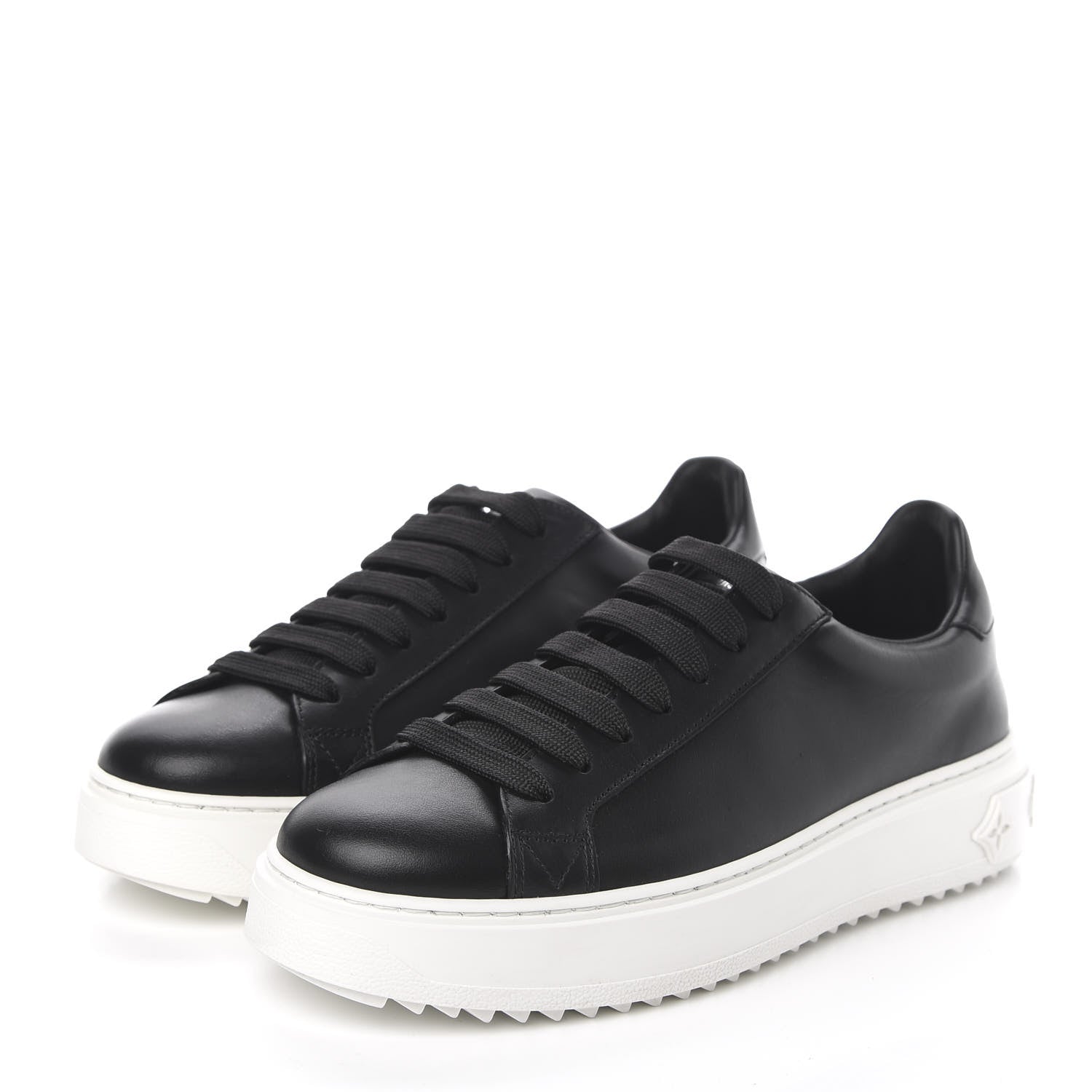 Louis Vuitton Calfskin Time Out Sneakers 39 Black 3 of 9