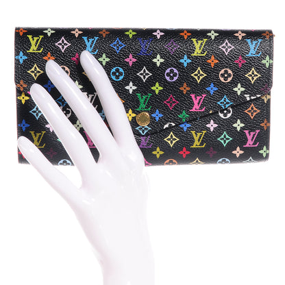 Louis Vuitton Monogram Multicolor Sarah Wallet NM Black Grenade 2 of 8