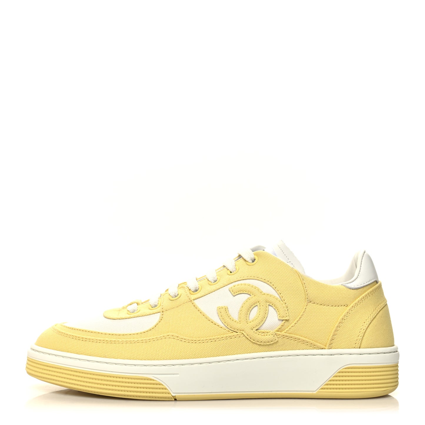 Cotton Sneakers 40 Yellow White