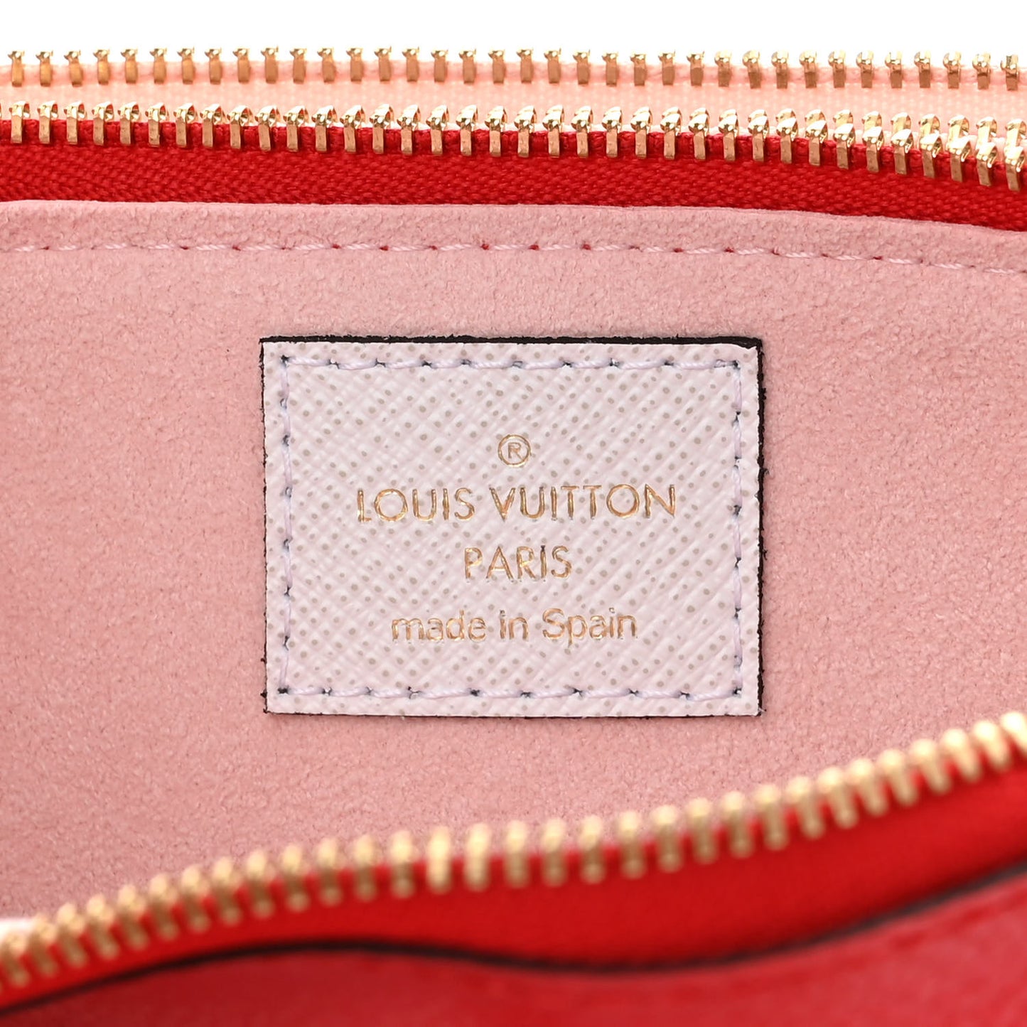 Monogram Giant Double Zip Pochette Rouge