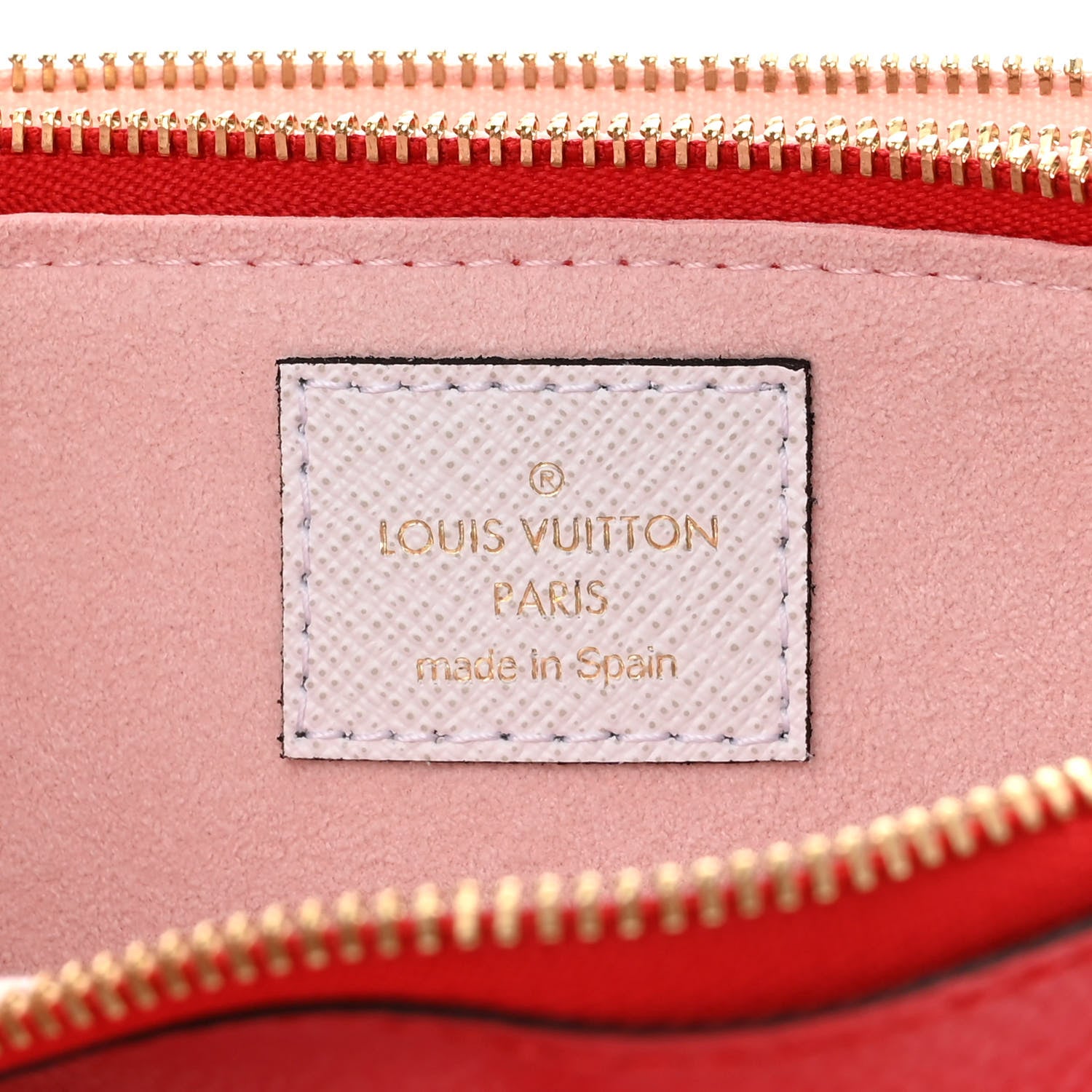 Louis Vuitton Monogram Giant Double Zip Pochette Rouge 6 of 9