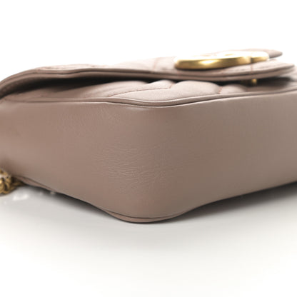 Gucci Calfskin Matelasse Super Mini GG Marmont Shoulder Bag Porcelain Rose 9 of 11