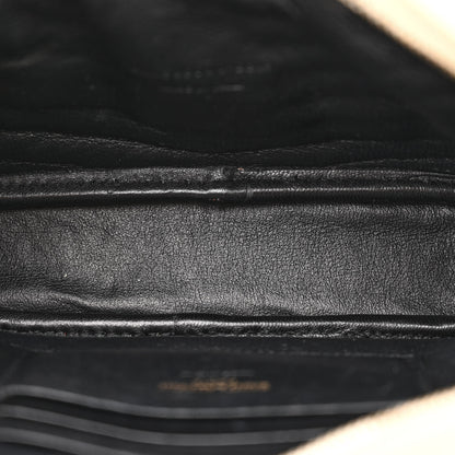 Saint Laurent Grain De Poudre Matelasse Monogram Mini Lou Camera Bag Dark Beige 5 of 11