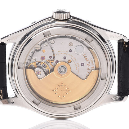 Patek Philippe Platinum Alligator 37mm Annual Calendar Moonphase Automatic Watch Black 5056P-001 5 of 12