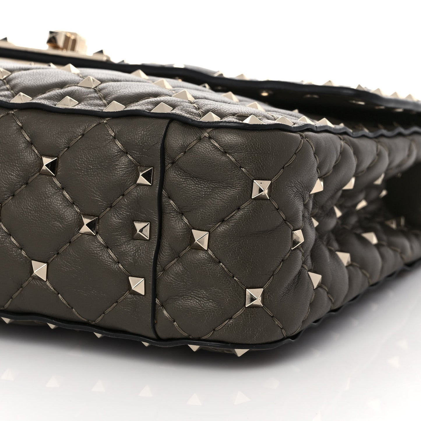 Nappa Medium Rockstud Spike Shoulder Bag Oasis