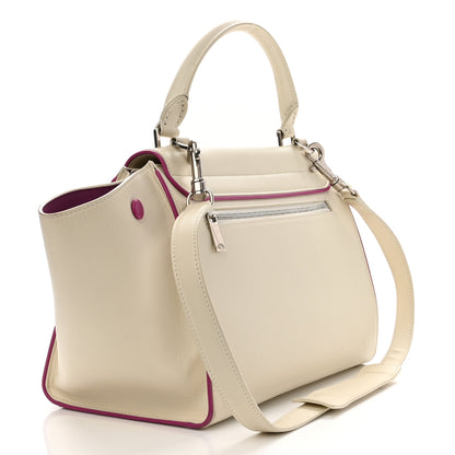 Celine Smooth Calfskin Small Trapeze White Magenta 3 of 13