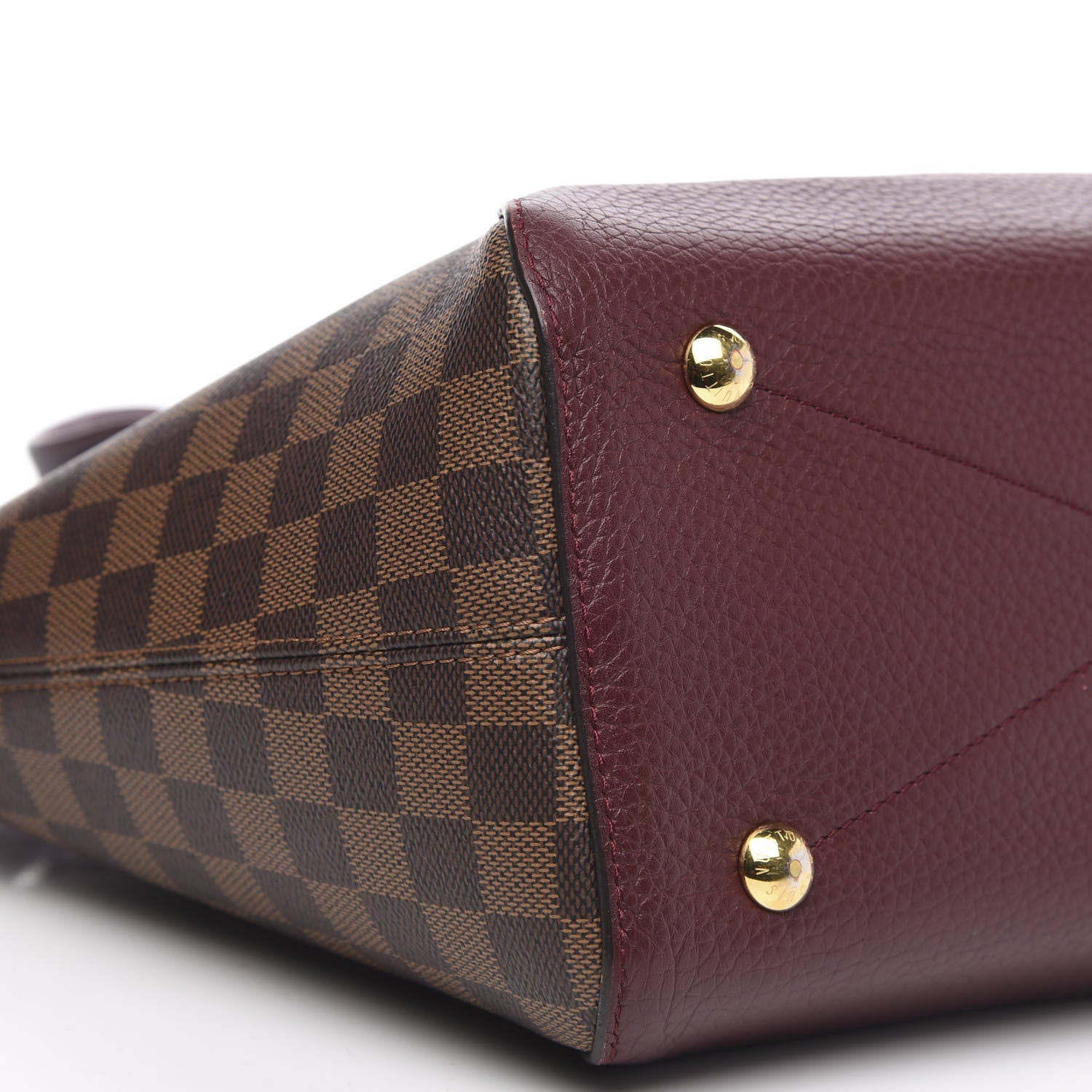 Louis Vuitton Damier Ebene Cuir Taurillon Hyde Park Fuchsia 7 of 12