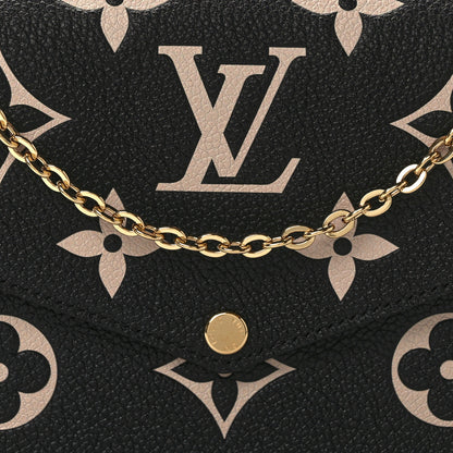 Louis Vuitton Empreinte Monogram Giant Felicie Pochette Black Beige 8 of 11