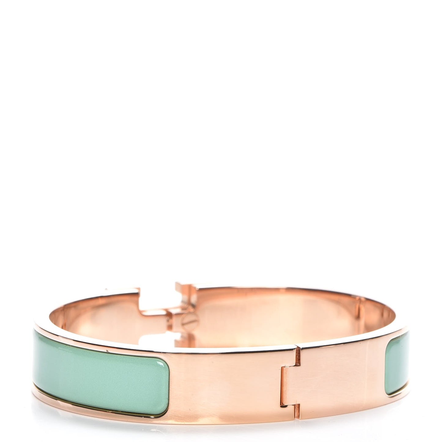Enamel Narrow Clic Clac H Bracelet PM Vert Aqua