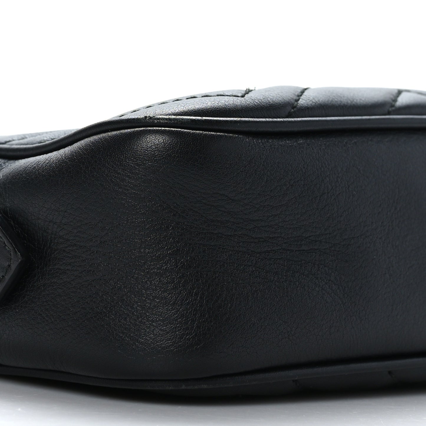 Calfskin Matelasse Mini GG Marmont Chain Shoulder Bag Black
