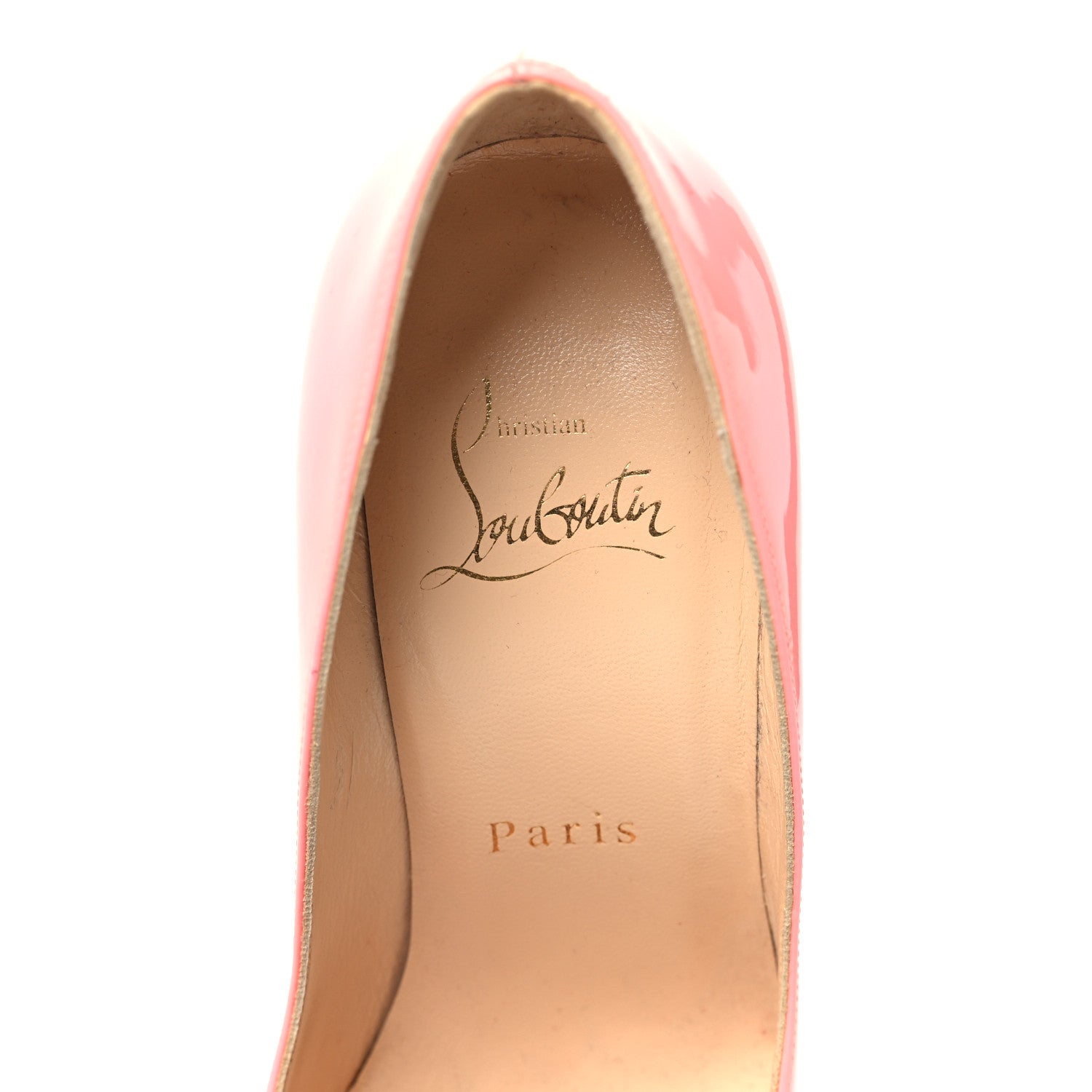 Christian Louboutin Patent Pigalle Follies 100 Pumps 35 Flamingo 7 of 9