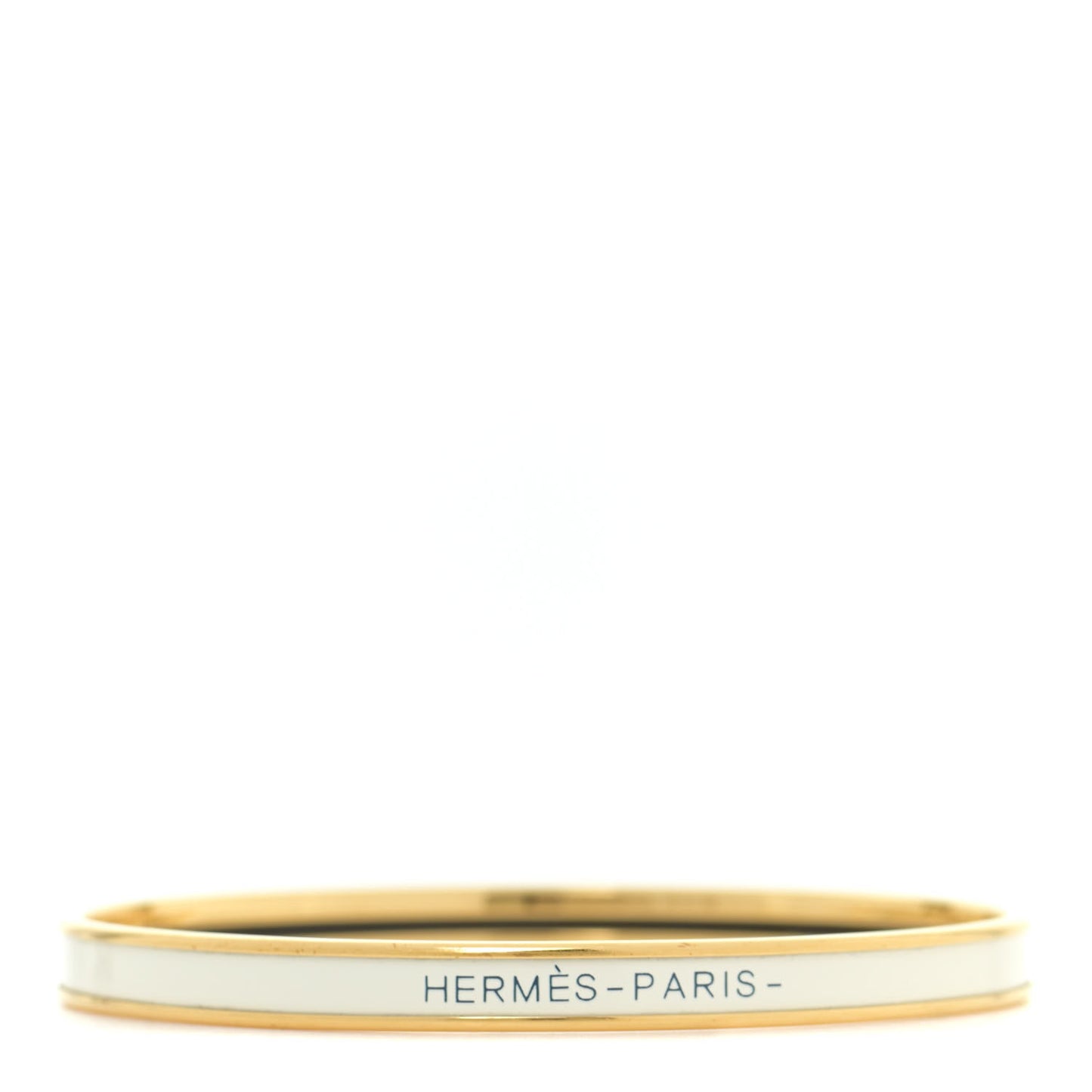 Enamel Printed Extra Narrow Bracelet 70 White