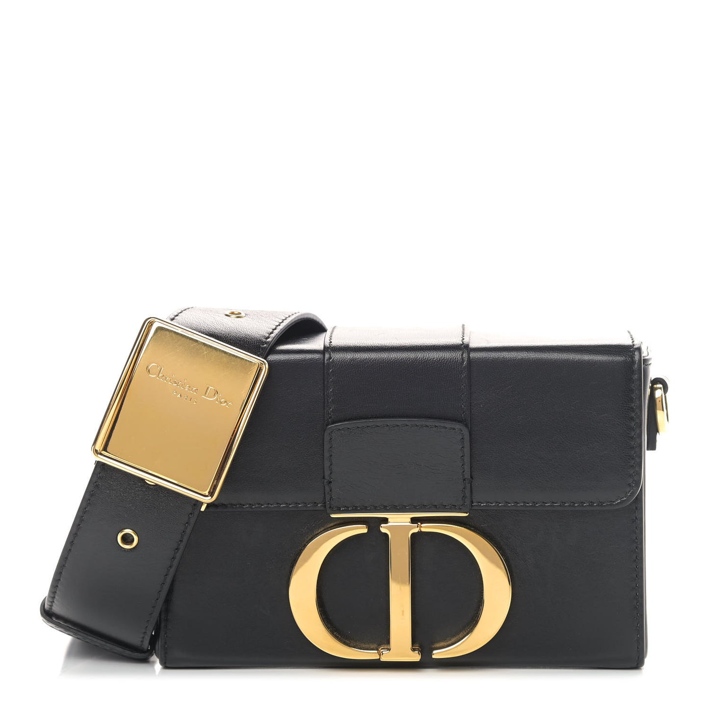 Box Calfskin 30 Montaigne Box Bag Black