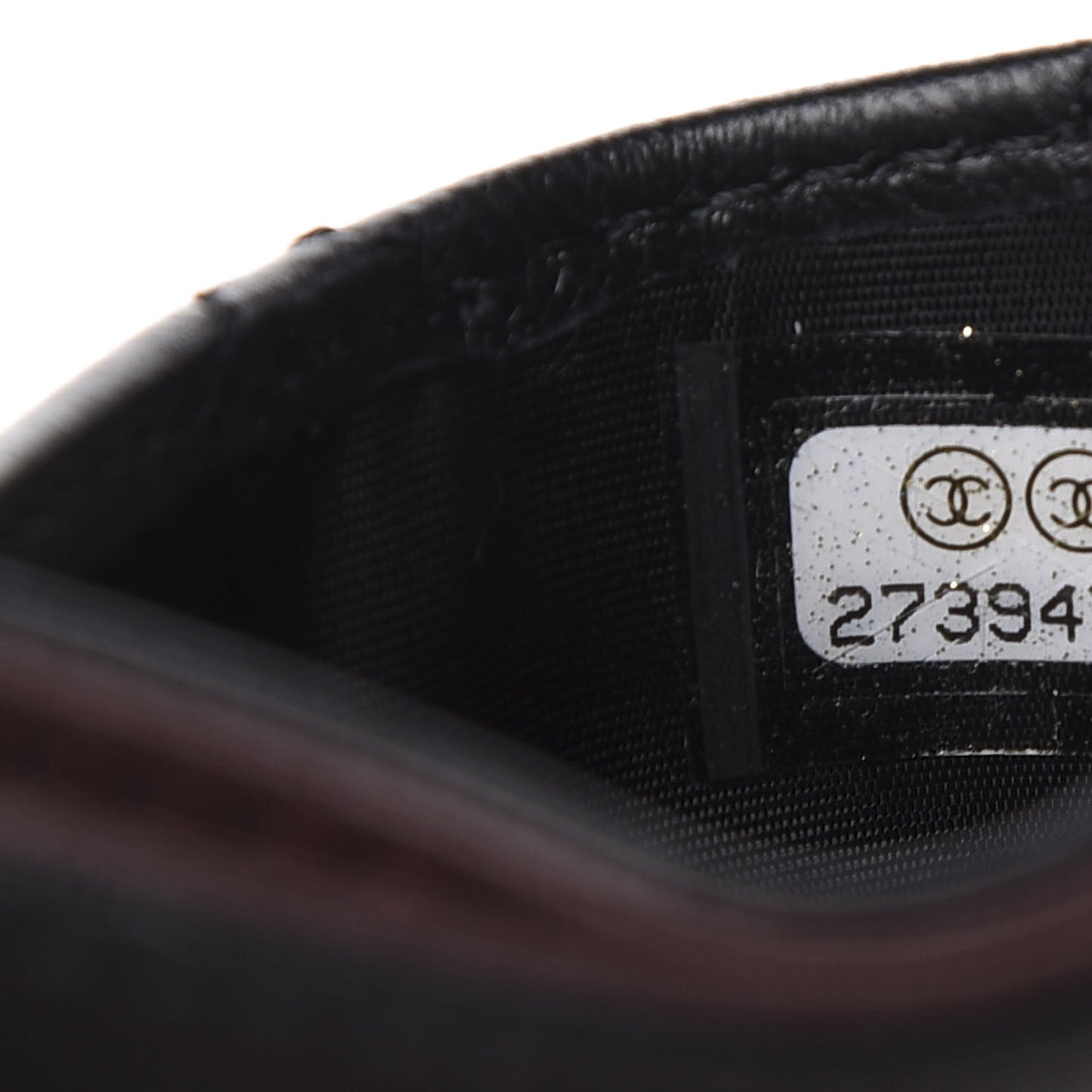 Lambskin Quilted Card Holder Black