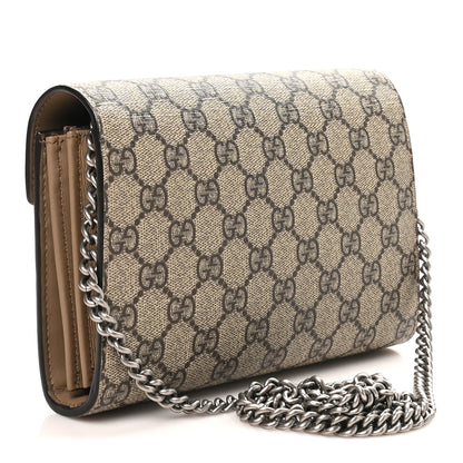 Gucci GG Supreme Monogram Mini Dionysus Chain Wallet Beige Taupe 3 of 9