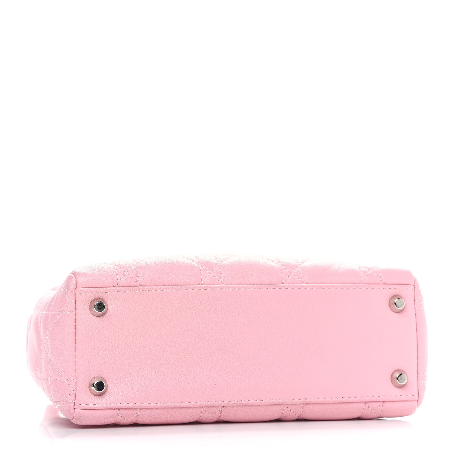 Lambskin Cannage Mini Lady Dior Rose Clair