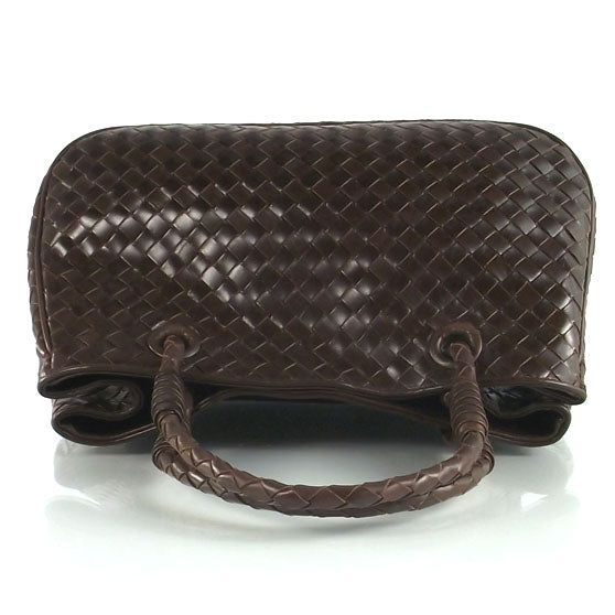 Bottega Veneta Leather Intrecciato Woven Tote Ebano 4 of 9