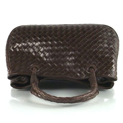 Bottega Veneta Leather Intrecciato Woven Tote Ebano 4 of 9