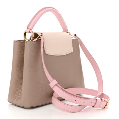 Louis Vuitton Taurillon Capucines BB Galet Creme Rose 3 of 9