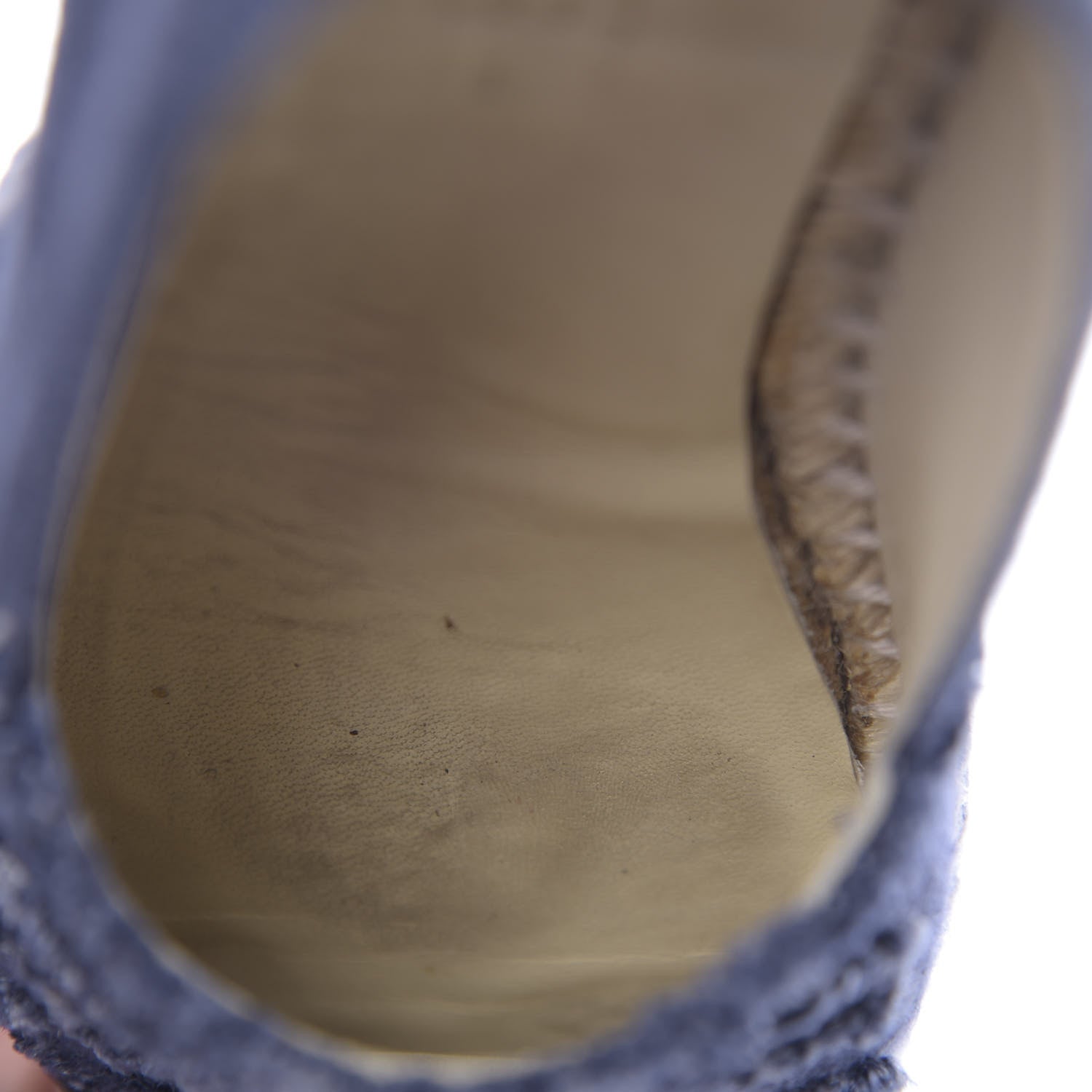 Chanel Denim Toile CC Espadrilles 36 Navy Black 10 of 14