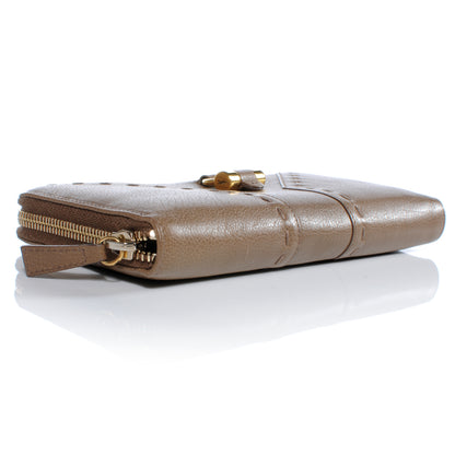 Saint Laurent Leather Muse Zip Around Wallet Light Brown 3 of 6