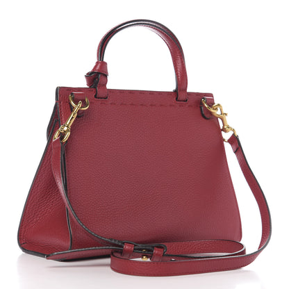 Gucci Calfskin Mini GG Marmont Top Handle Bag Vulcanic Red 2 of 10