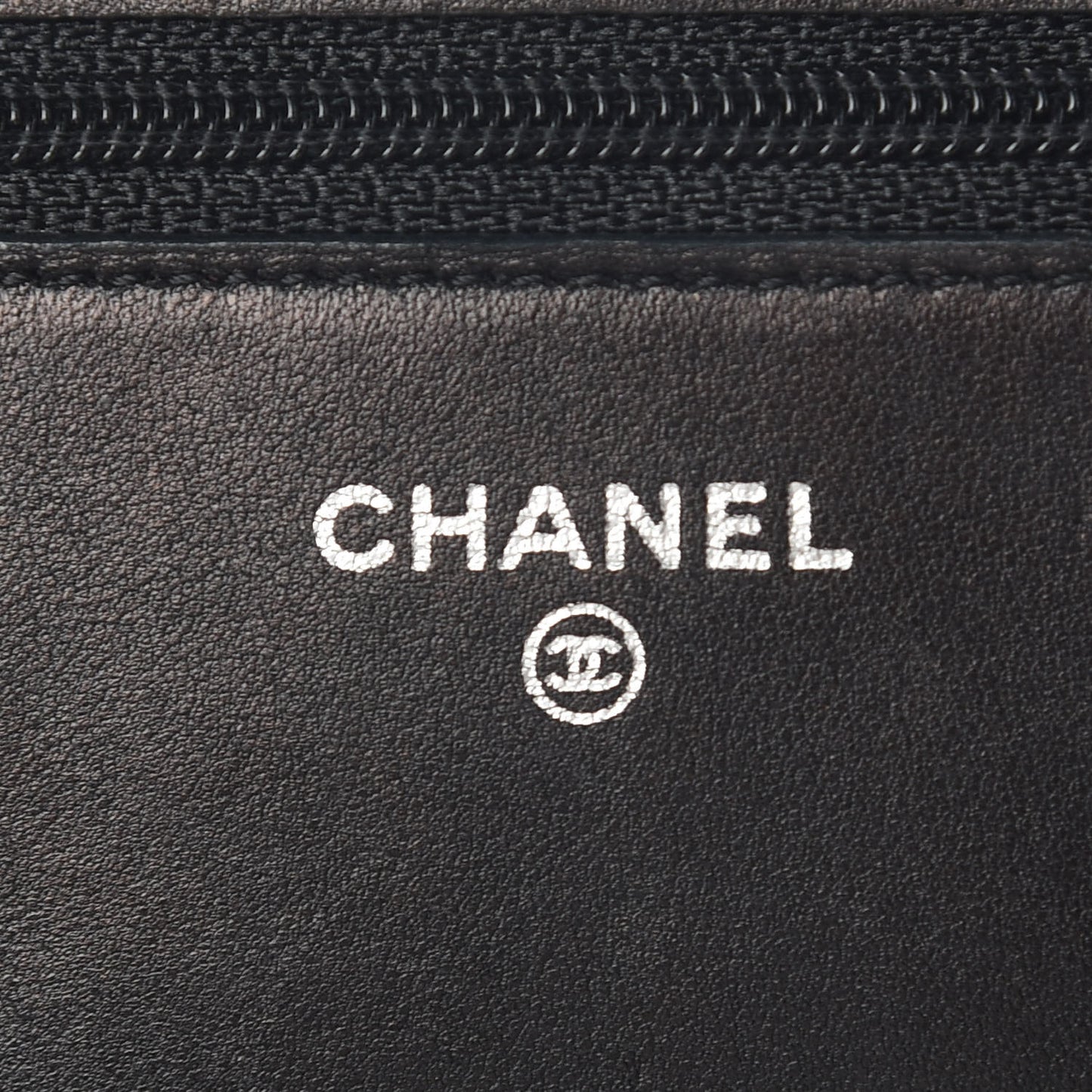 Lambskin Quilted Wallet On Chain WOC Black