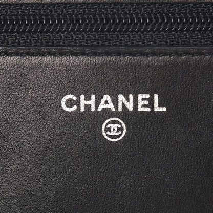 Chanel Lambskin Quilted Wallet On Chain WOC Black 6 of 12