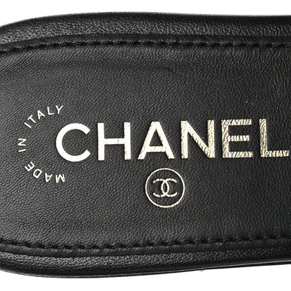 Chanel Lambskin Quilted Turnlock Flat Mules 39 Black 39.5 Black 9 of 11