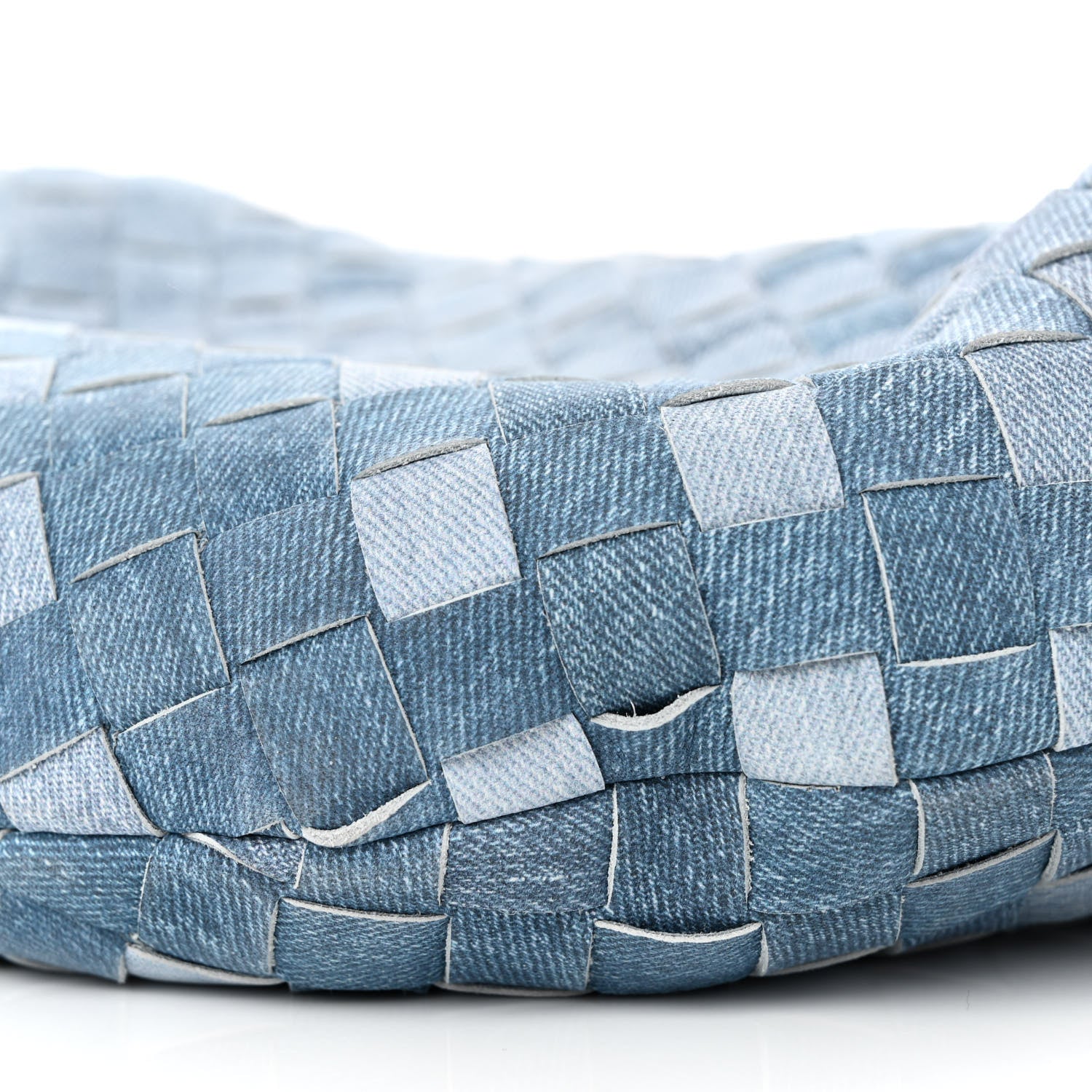 Bottega Veneta Nappa Denim Effect Intrecciato Teen Jodie Hobo Denim 10 of 11