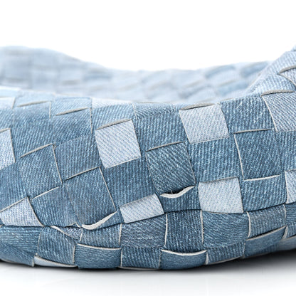 Bottega Veneta Nappa Denim Effect Intrecciato Teen Jodie Hobo Denim 10 of 11