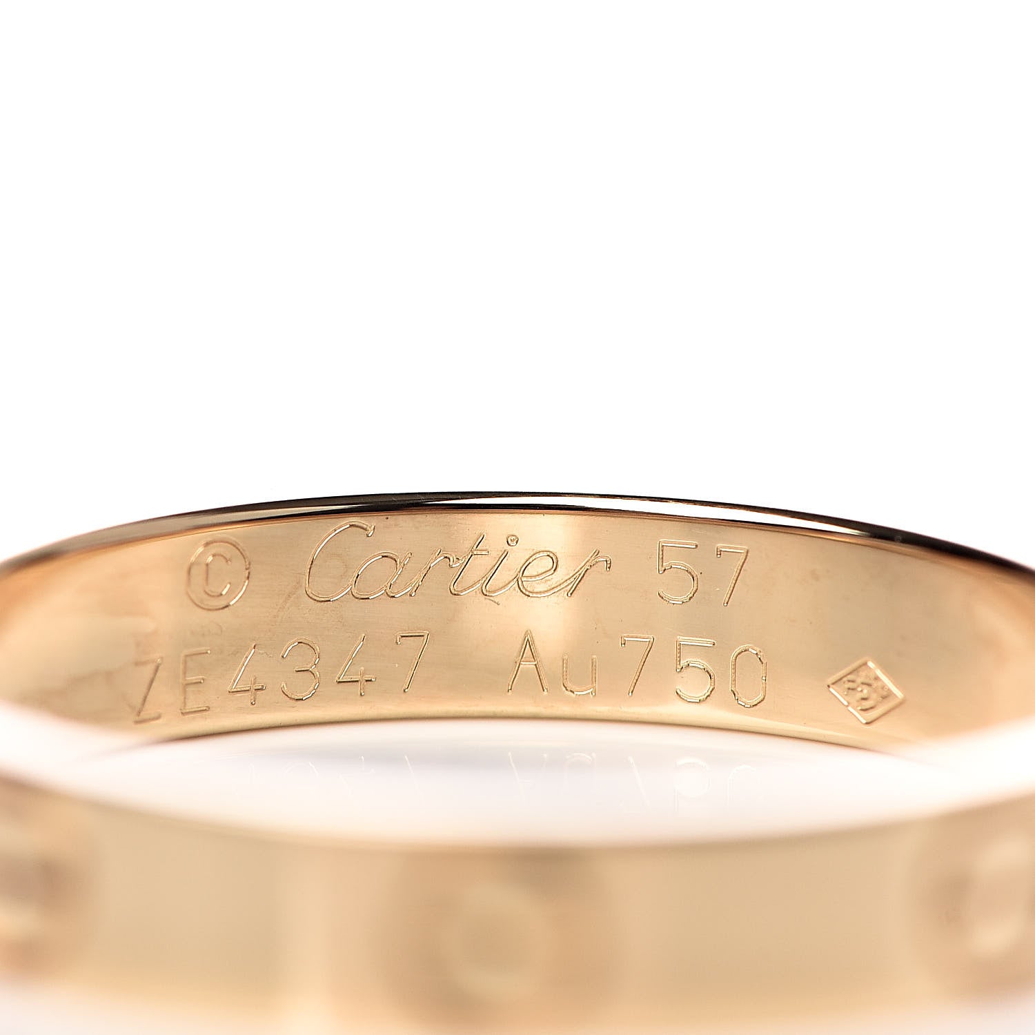 Cartier 18K Yellow Gold 3.5mm LOVE Wedding Band Ring 57 8 4 of 5