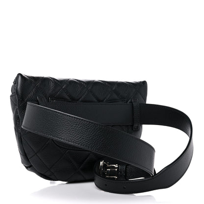 Chanel Grained Calfskin Quilted Waist Belt Bag Black 3 of 9