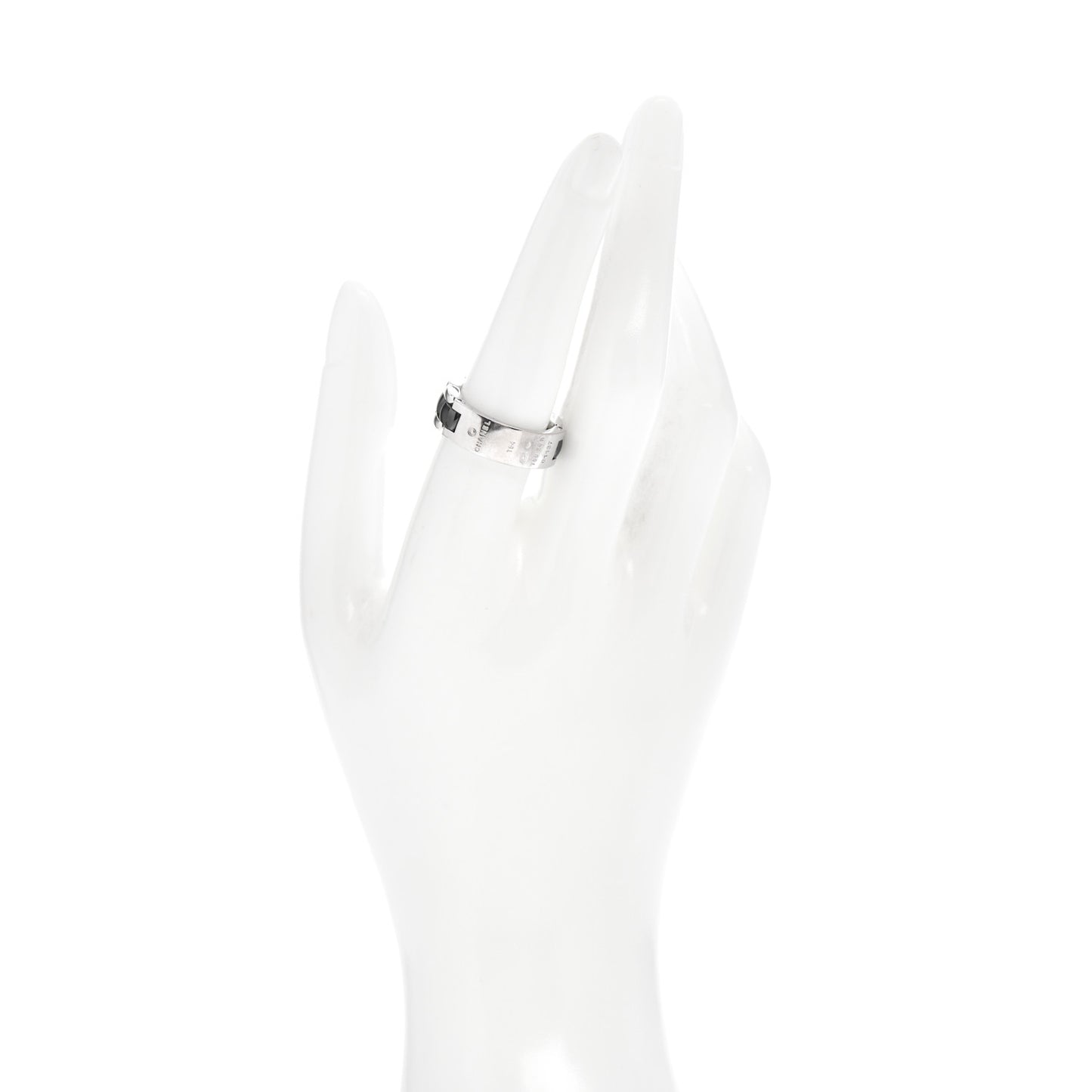 18K White Gold Black Ceramic Medium Ultra Ring 54 7