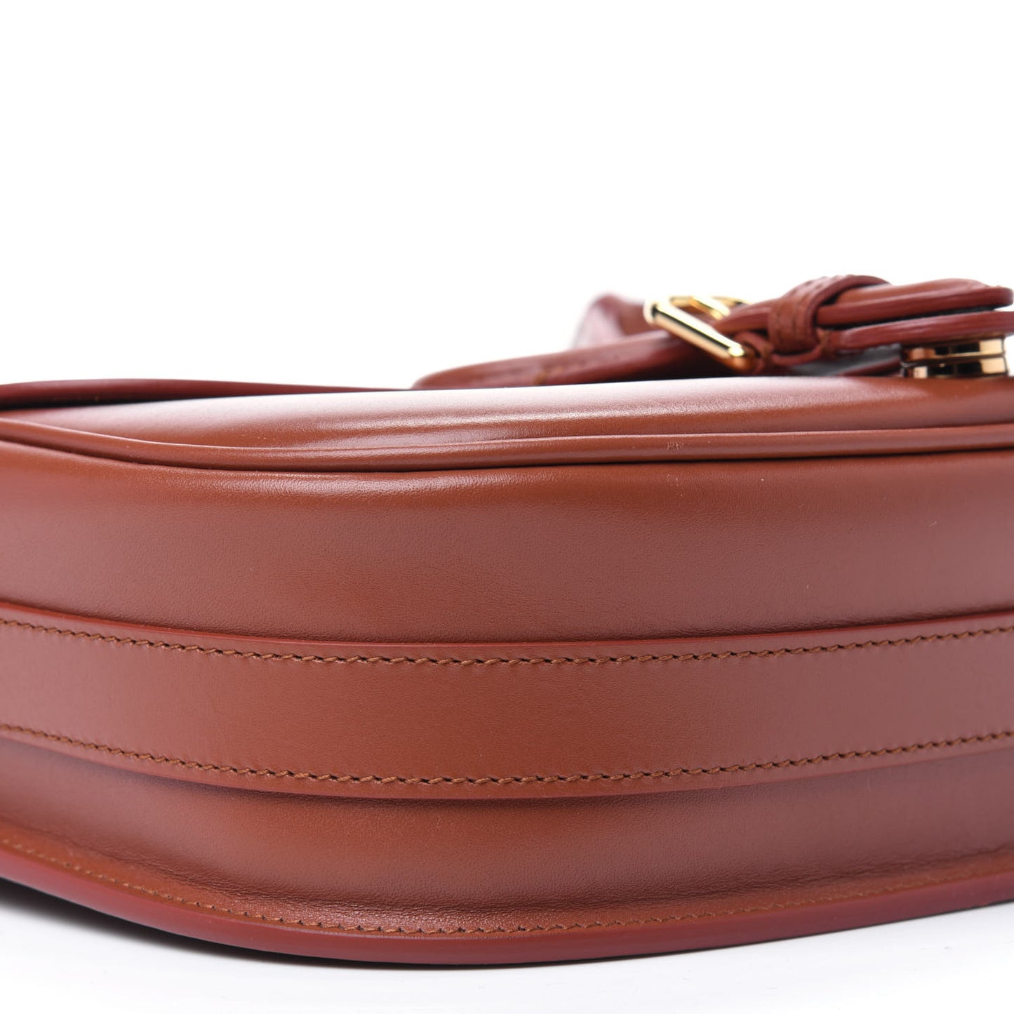 Box Calfskin Medium Bobby Flap Dark Tan