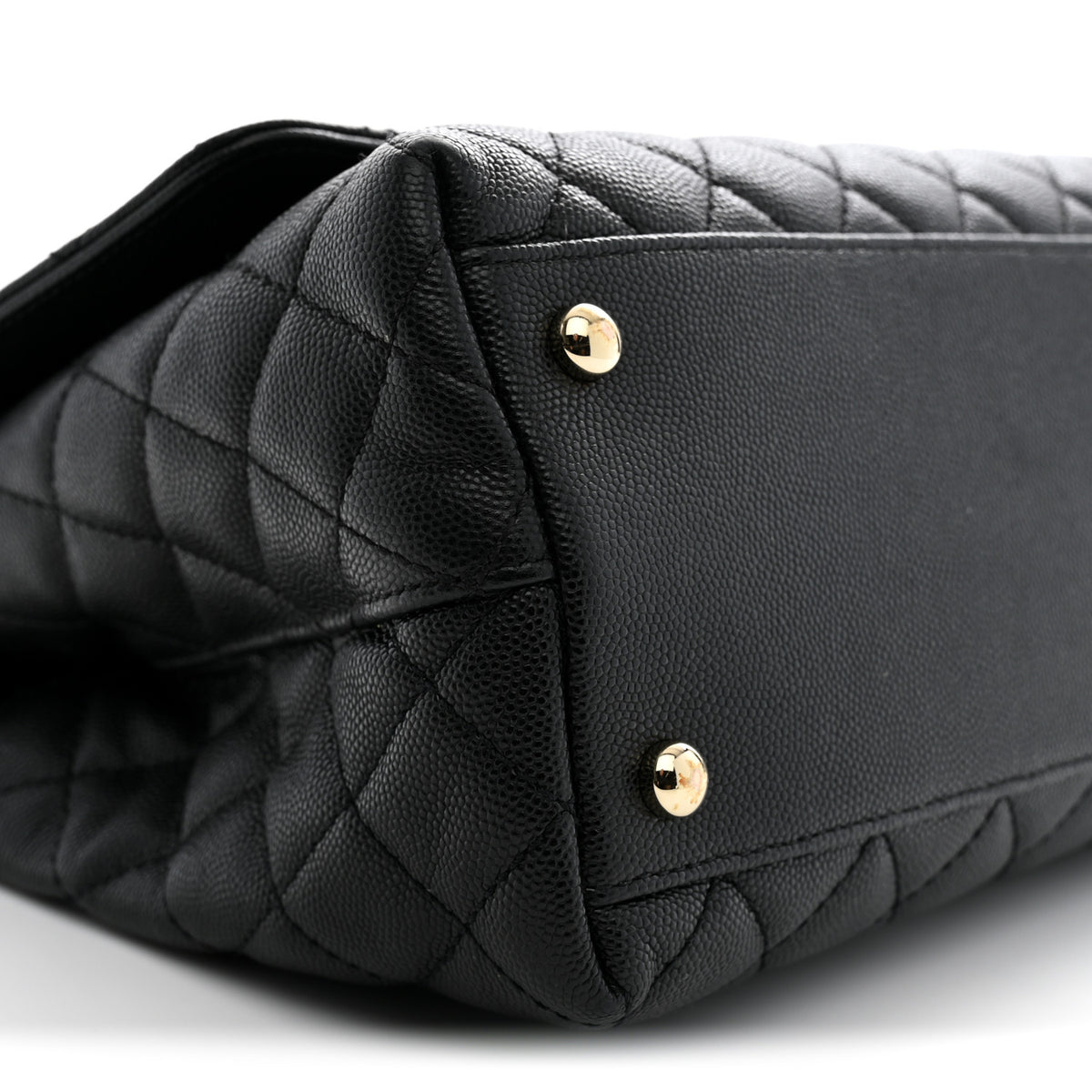 Chanel Caviar Quilted Small Coco Handle Flap Black 9 of 12