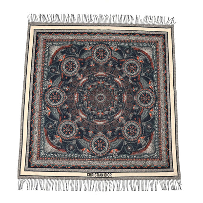 Christian Dior Wool Throw Cream Bleu 2 of 7