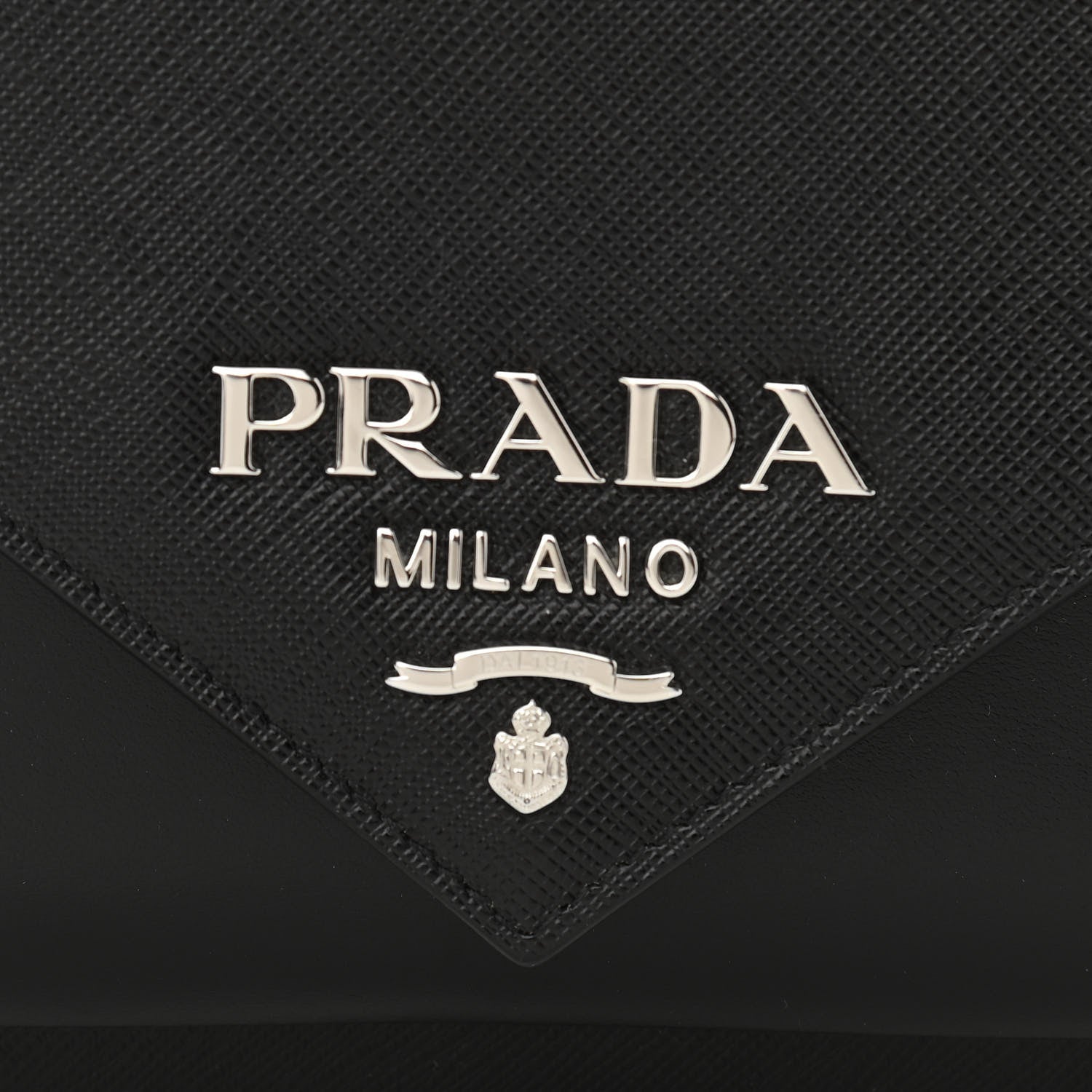 Prada Saffiano City Calf Mini Envelope Bag Black 7 of 9