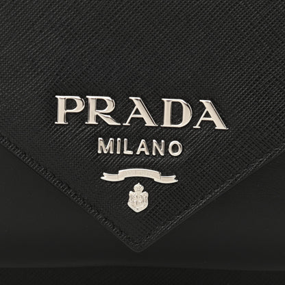 Prada Saffiano City Calf Mini Envelope Bag Black 7 of 9