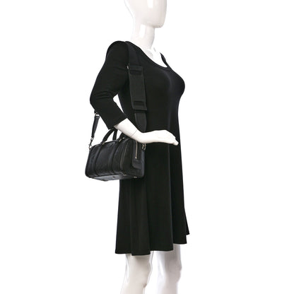 Gucci Piuma Calfskin Jumbo GG Embossed Mini Duffle Bag Black 2 of 8