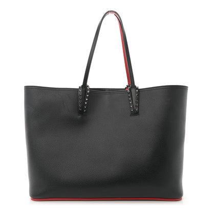 Christian Louboutin Calfskin Spikes East West Cabata Tote Black 1 of 13