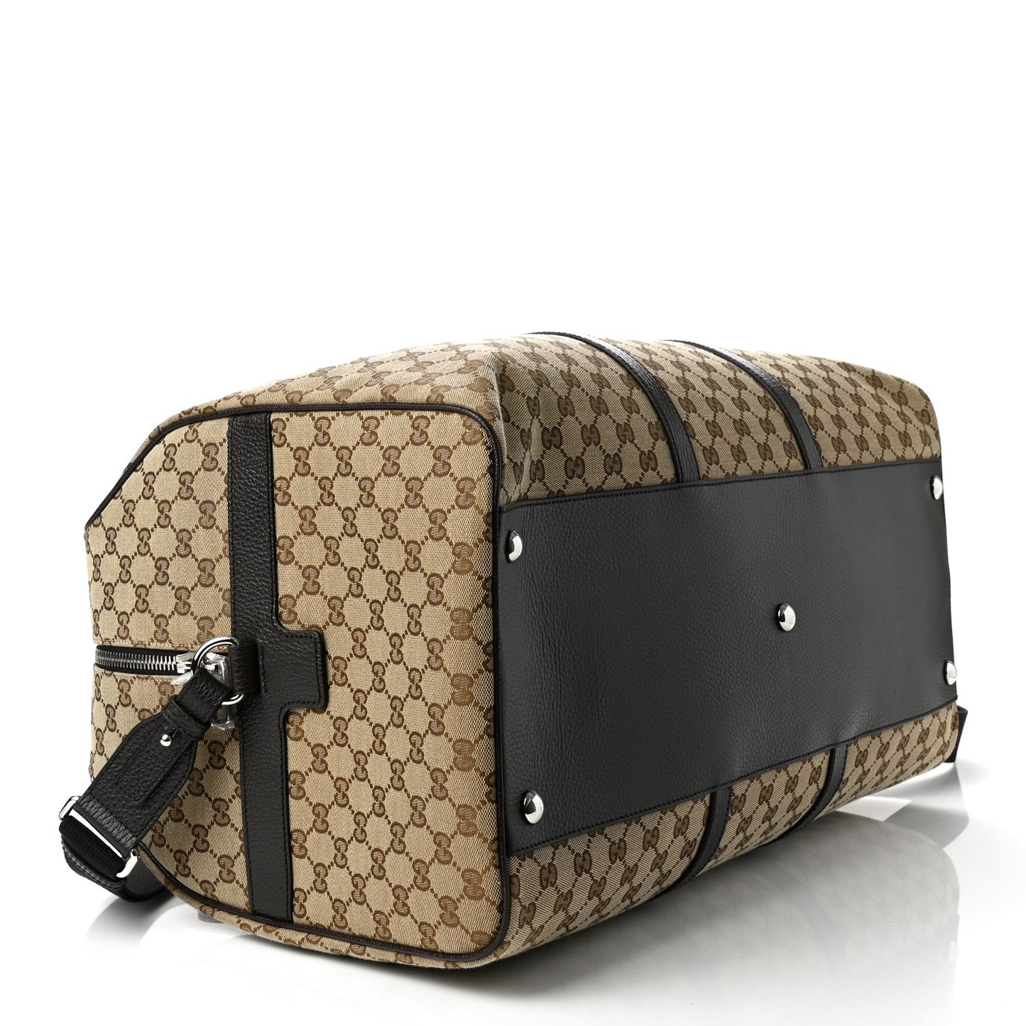 Monogram Dollar Calfskin Large Boston Duffle Bag Beige Ebony Testa di Moro Marrone Scuro