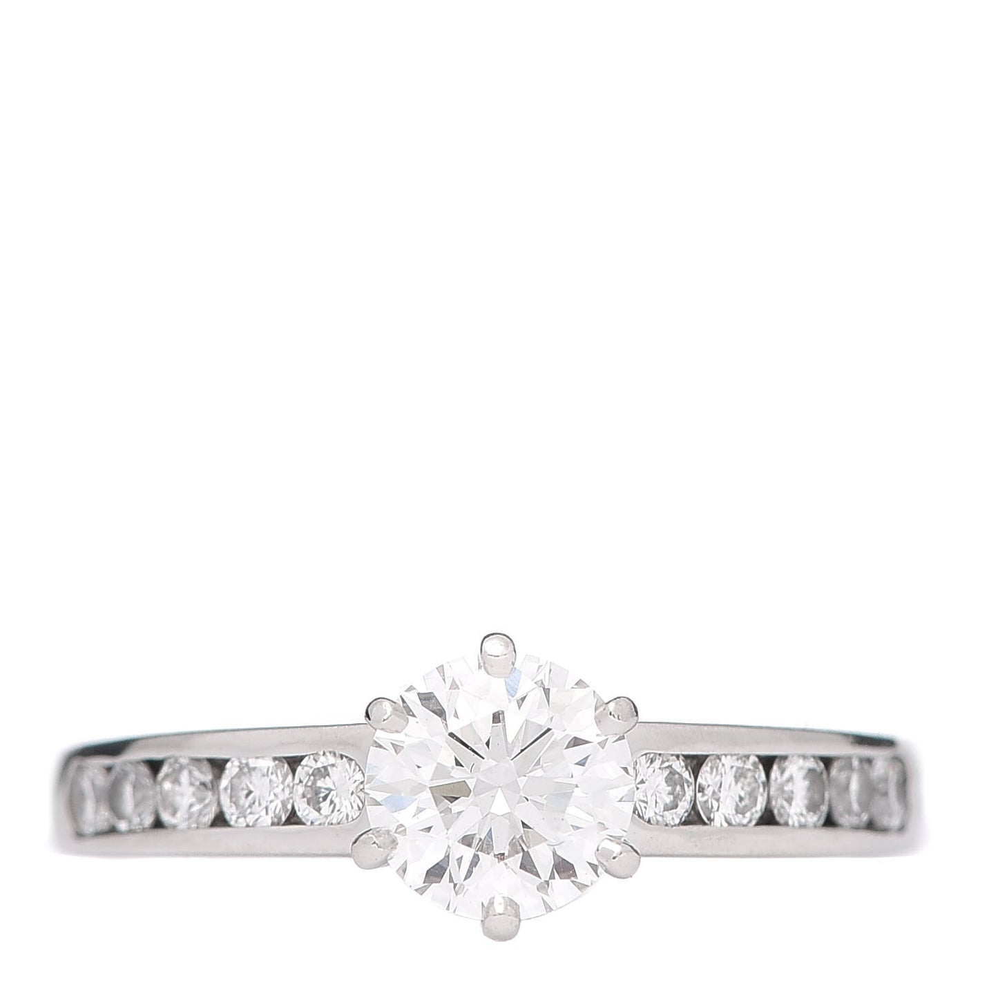 Platinum Diamond 1.04ct Channel-Set Engagement Ring 54 7
