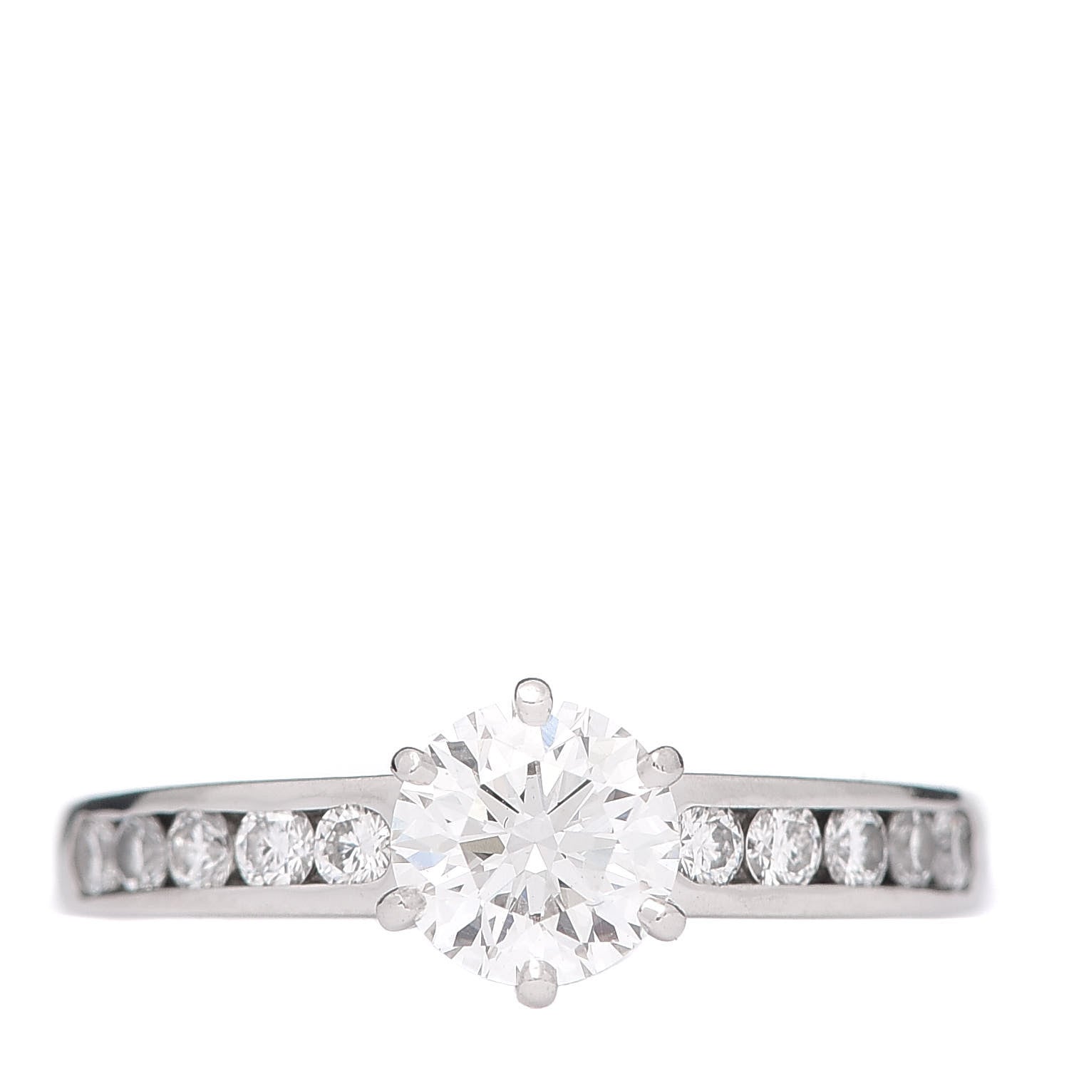 Tiffany Platinum Diamond 1.04ct Channel-Set Engagement Ring 54 7 1 of 5