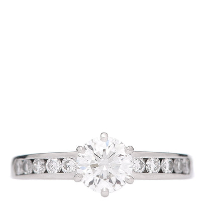 Tiffany Platinum Diamond 1.04ct Channel-Set Engagement Ring 54 7 1 of 5
